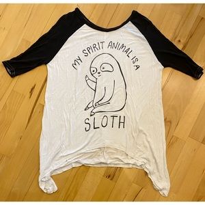 Jac Vanek My Spirit Animal is a Sloth Tee XS